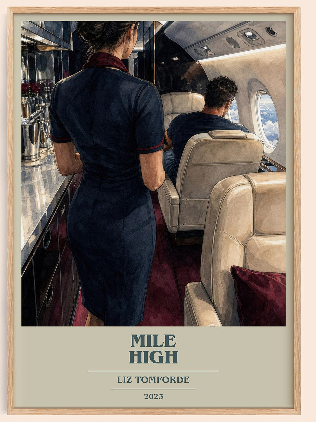 Mile High book cover book poster by Liz Tomforde – framed literary art print