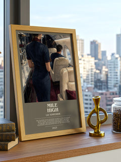 Mile High bookish print framed by window – literary home decor