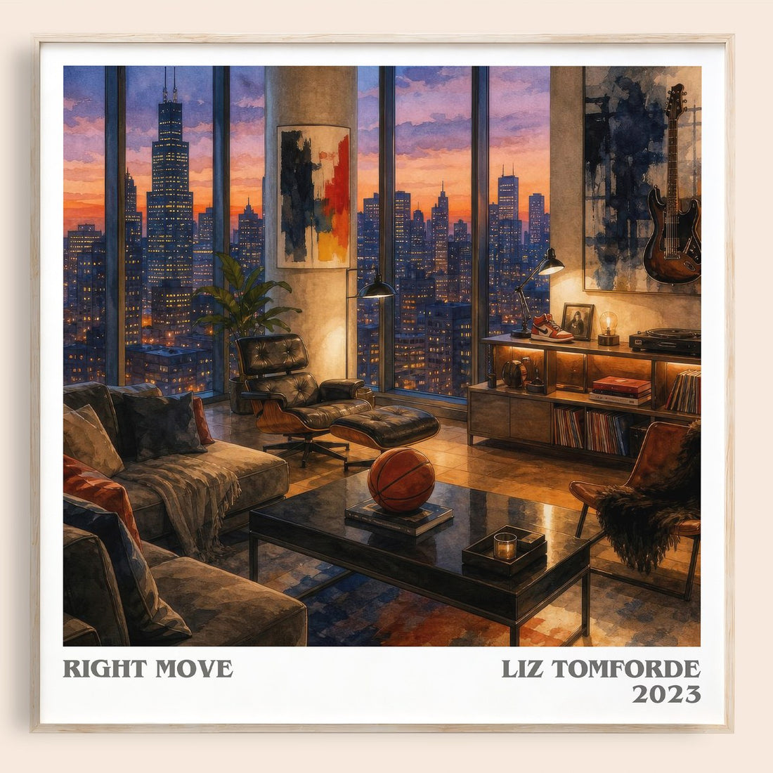 Right Move literary book poster by Liz Tomforde – framed literary art print