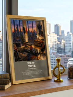 Right Move bookish print framed by window – literary home decor