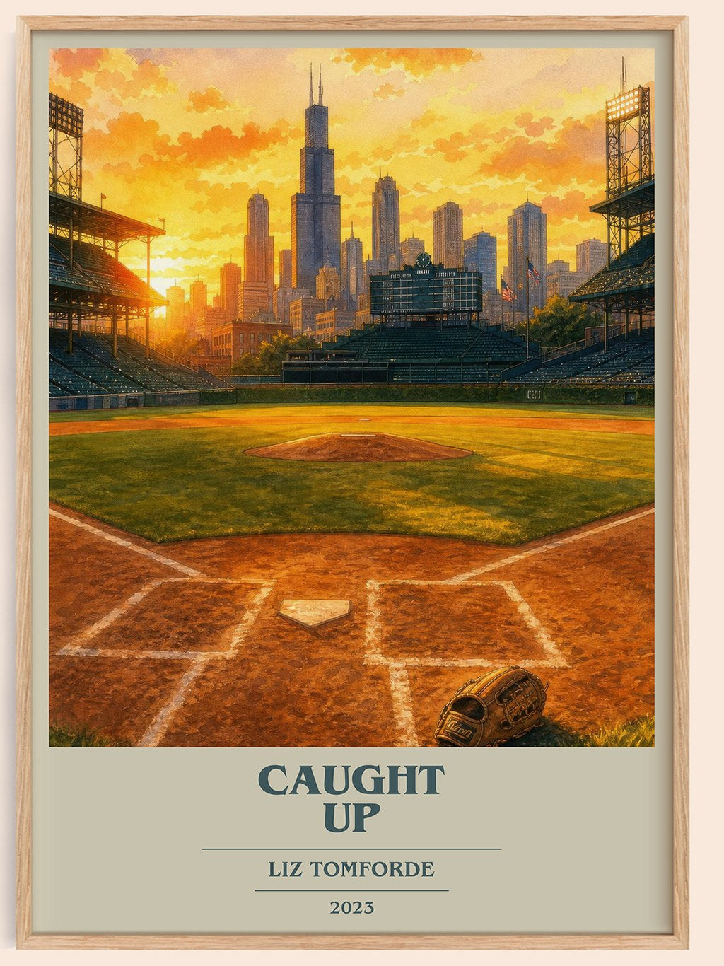 Caught Up book cover book poster by Liz Tomforde – framed literary art print