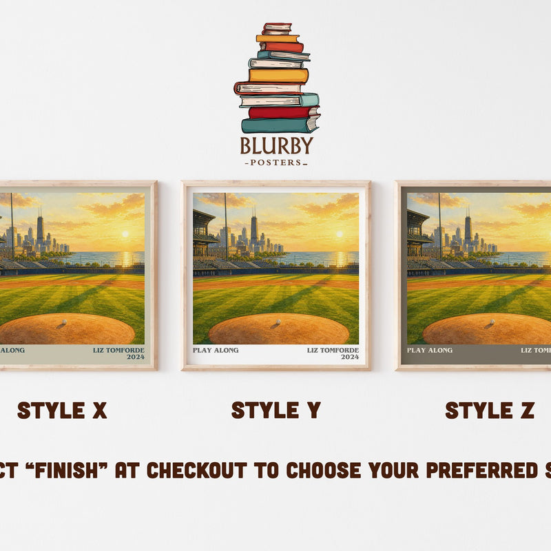 Play Along literary print in frame leaning in hallway – romance wall art