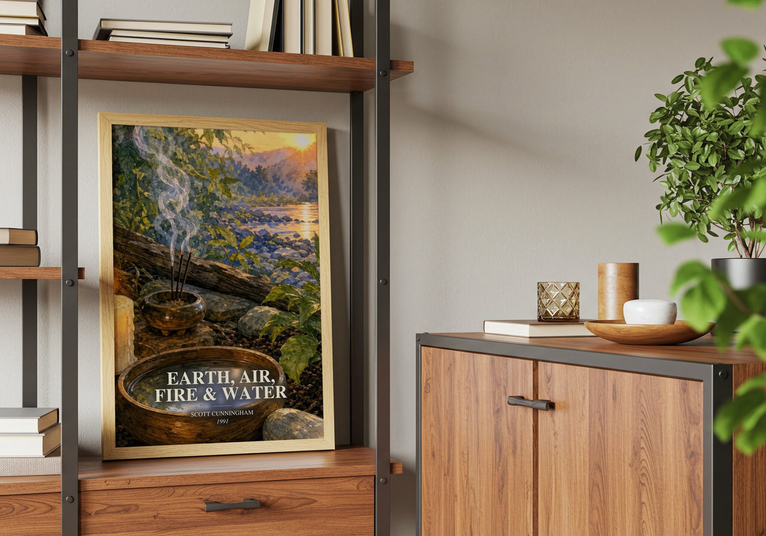 Earth, air, fire & water book watercolour illustration paper finish options – matte satin gloss