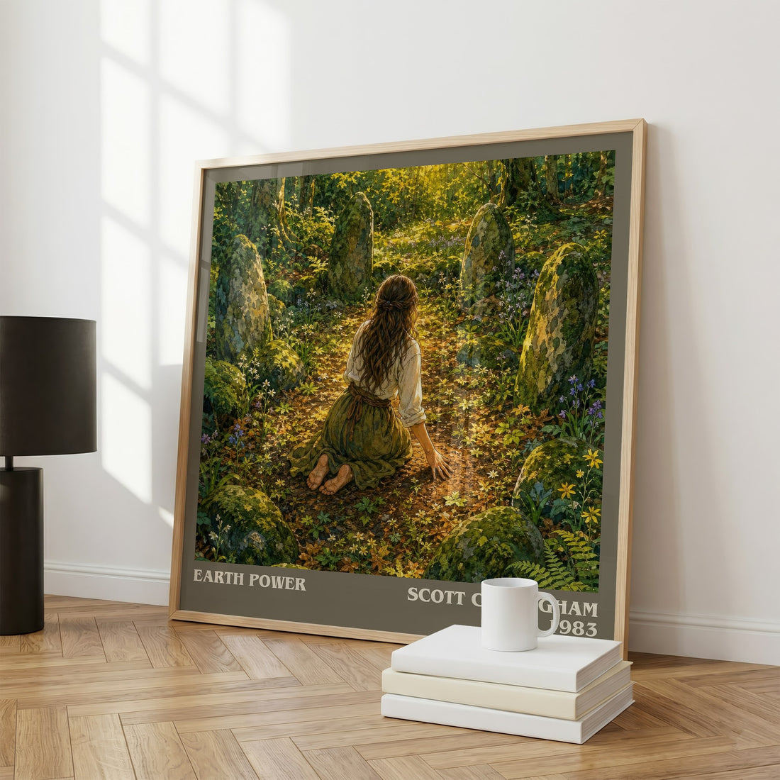 Earth power literary print framed by window – literary home decor