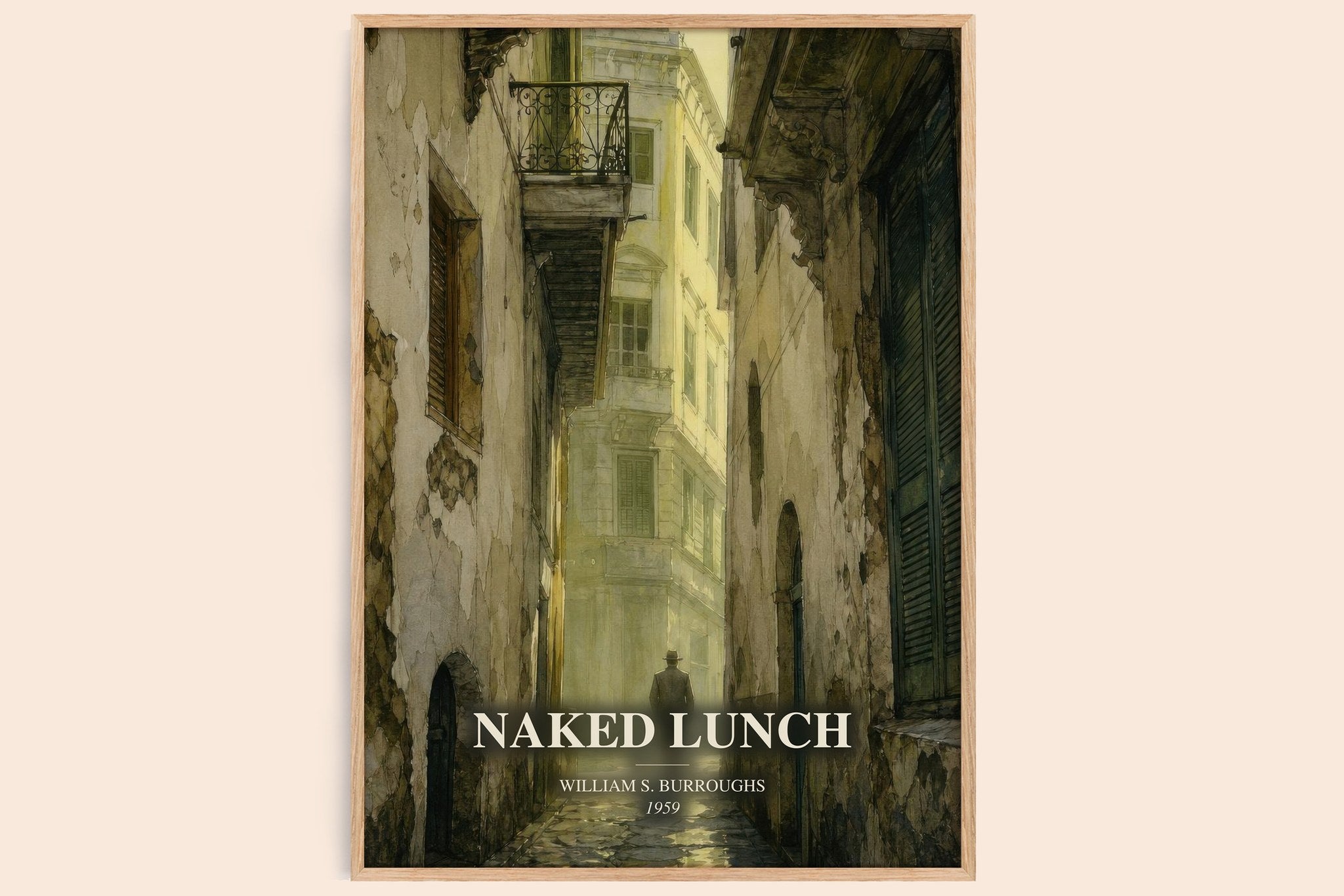 Naked Lunch Book Watercolour Illustration by William S. Burroughs