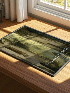 Naked Lunch watercolour book poster framed on wall – literary fiction wall art