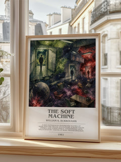 The Soft Machine bookish poster colour and style options – William S. Burroughs book art