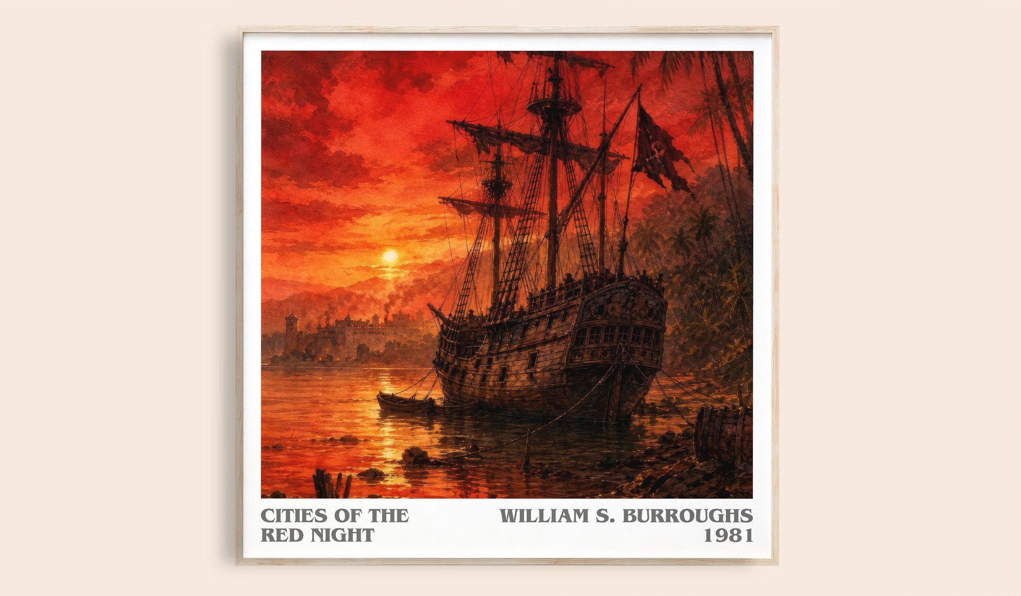 Cities of the Red Night Literary Art Print by William S. Burroughs