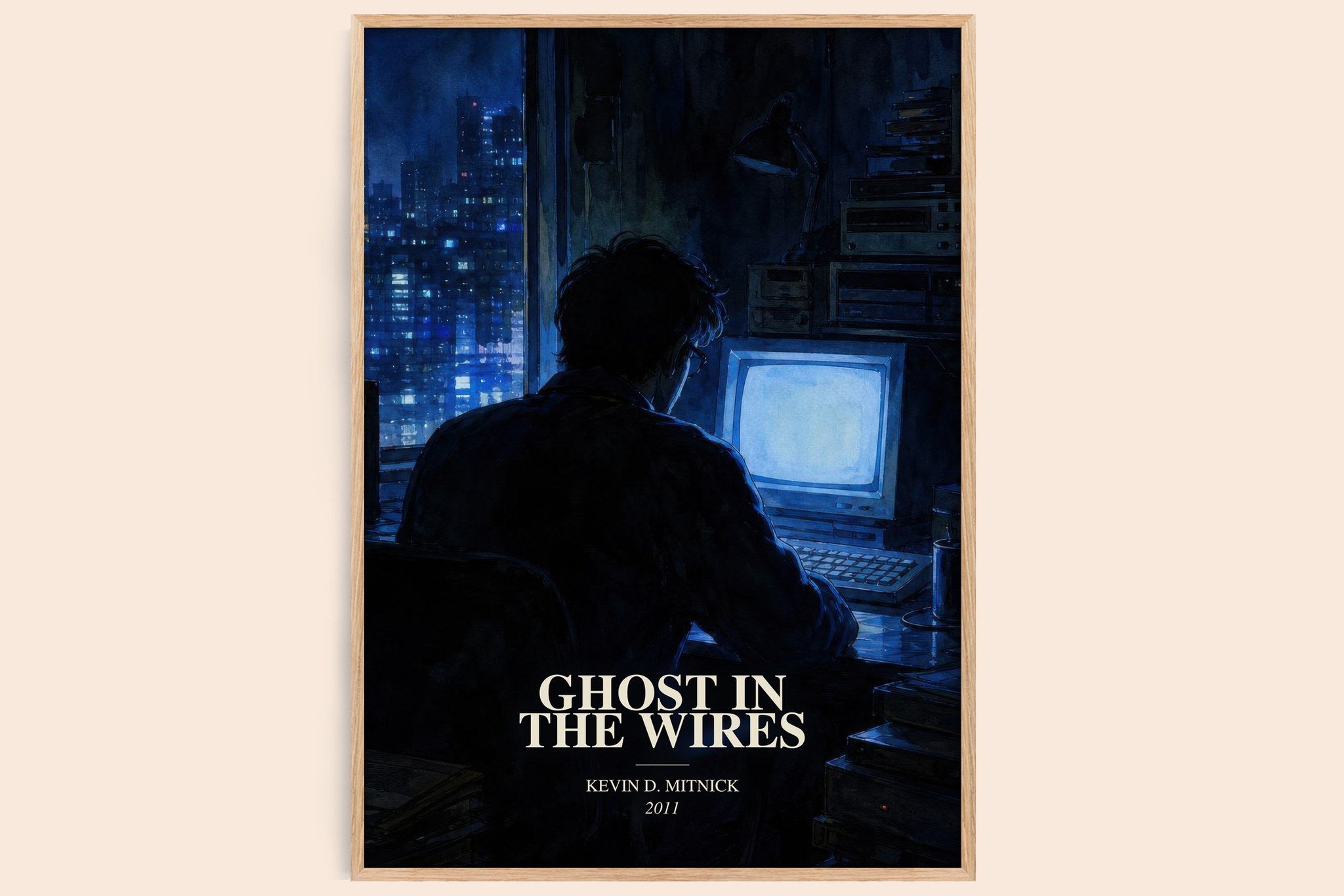 Ghost in the wires Book Watercolour Illustration by Kevin D. Mitnick