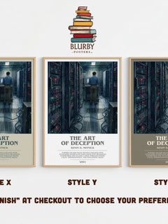 The Art of Deception bookish print in frame leaning in hallway – non fiction wall art