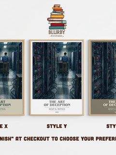 The Art of Deception book cover print in frame leaning in hallway – non fiction wall art