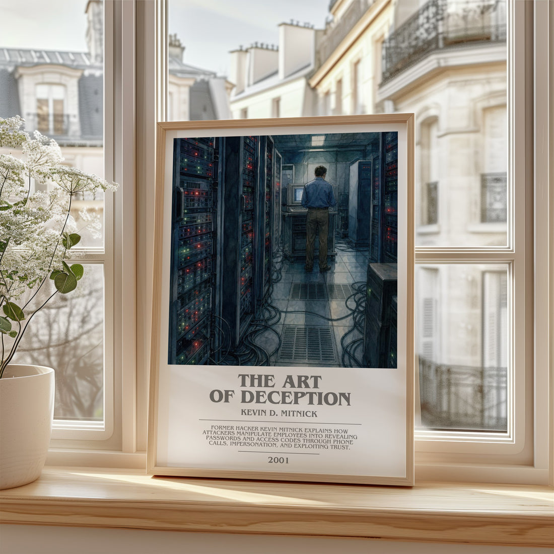 The Art of Deception bookish poster colour and style options – Kevin D. Mitnick book art