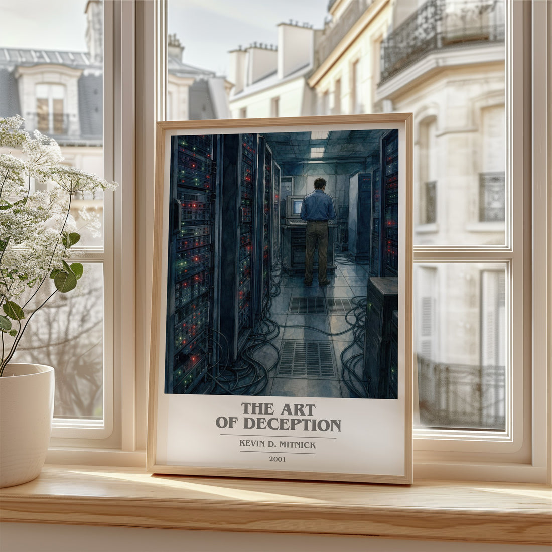 The Art of Deception book cover poster colour and style options – Kevin D. Mitnick book art