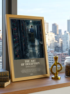 The Art of Deception bookish print framed by window – literary home decor