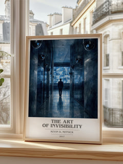 The Art of Invisibility book cover poster colour and style options – Kevin D. Mitnick book art