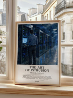 The Art of Intrusion bookish poster colour and style options – Kevin D. Mitnick book art