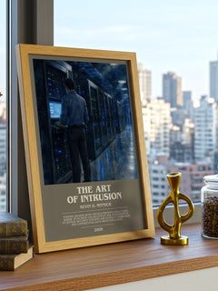 The Art of Intrusion bookish print framed by window – literary home decor