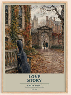 Love Story book cover book poster by Erich Segal – framed literary art print