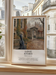 Love Story bookish poster colour and style options – Erich Segal book art