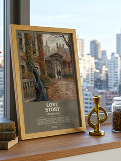 Love Story bookish print framed by window – literary home decor