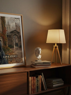 Love Story watercolour print on bookshelf – Erich Segal fan gift
