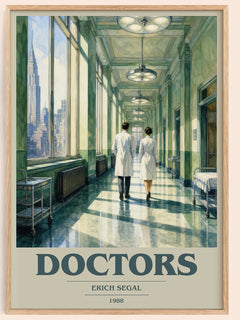 Doctors book cover book poster by Erich Segal – framed literary art print