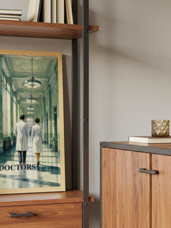 Doctors book watercolour illustration paper finish options – matte satin gloss