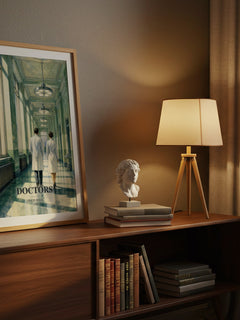 Doctors watercolour print on bookshelf – Erich Segal fan gift