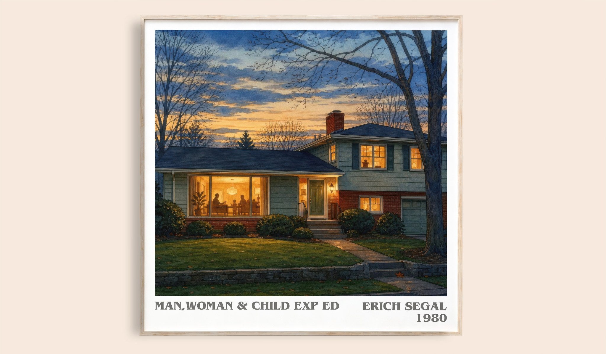 Man,woman & Child Exp Ed Literary Art Print by Erich Segal