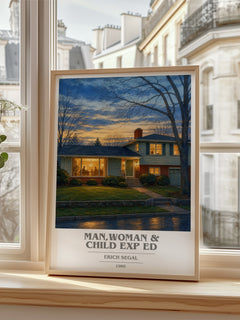 Man,woman & Child Exp Ed book cover poster colour and style options – Erich Segal book art