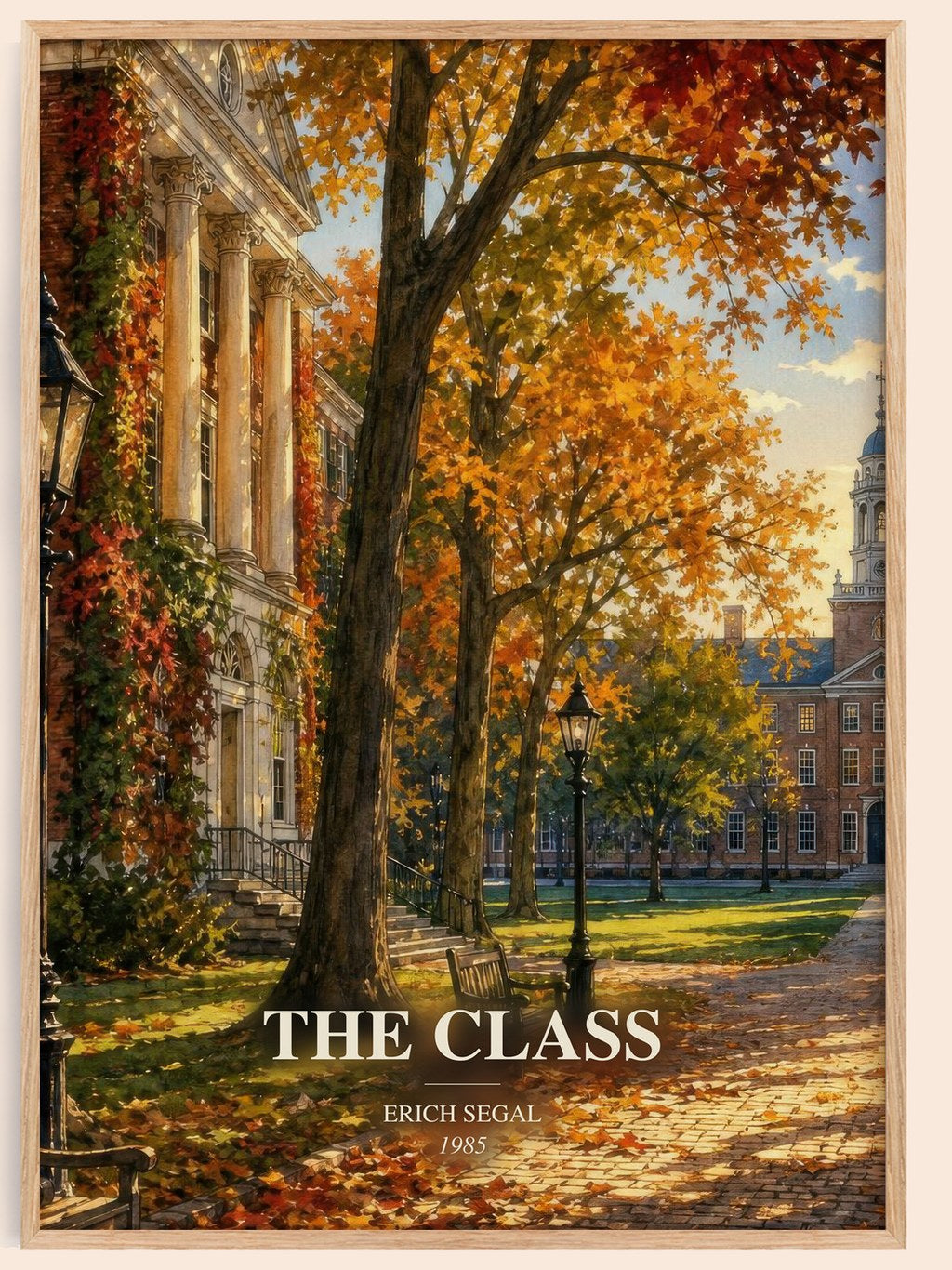 The class watercolour book poster by Erich Segal – framed literary art print