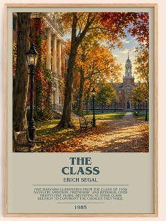 The class Bookish Wall Art by Erich Segal – framed poster