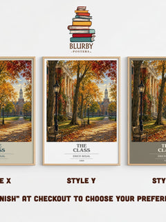 The class book cover print in frame leaning in hallway – contemporary fiction wall art