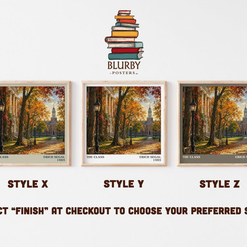The class literary print in frame leaning in hallway – contemporary fiction wall art