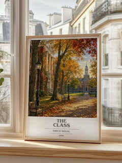 The class book cover poster colour and style options – Erich Segal book art
