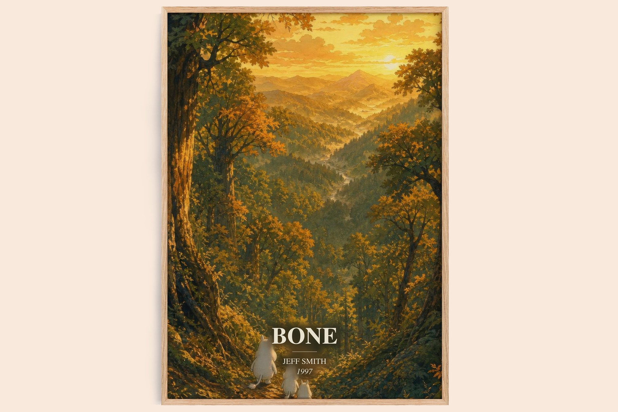 Bone Book Watercolour Illustration by Jeff Smith