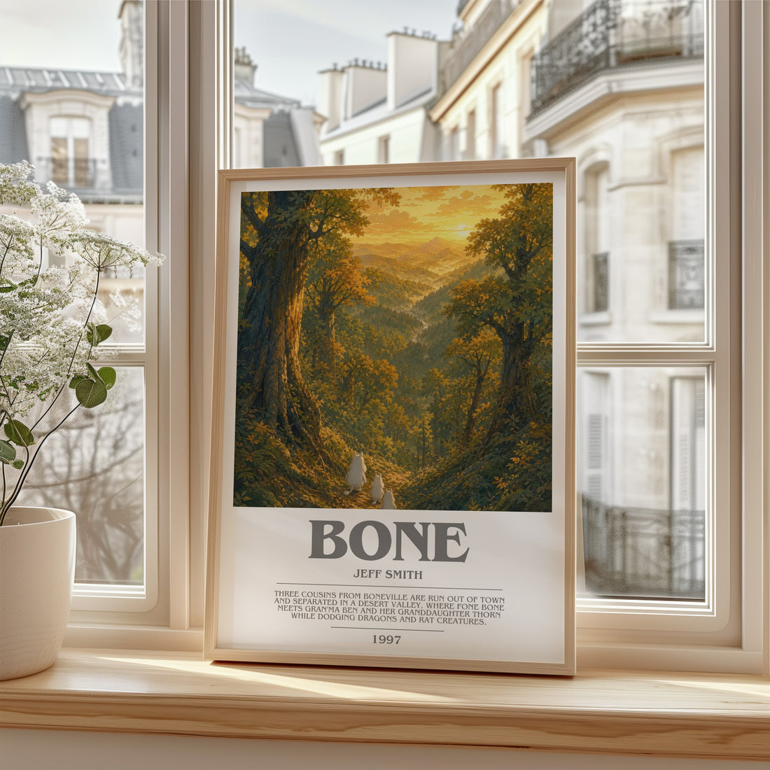 Bone bookish poster colour and style options – Jeff Smith book art