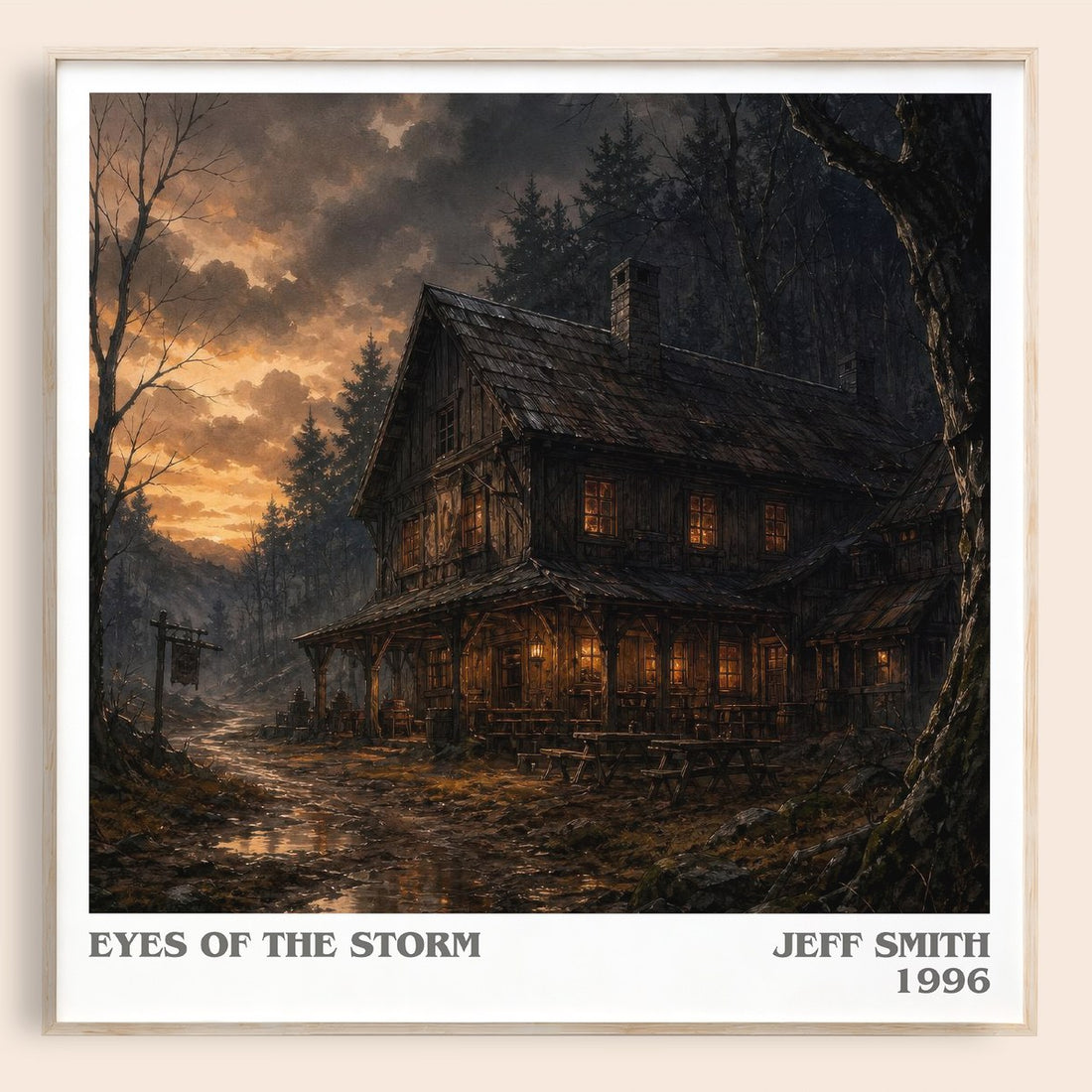 Eyes of the Storm literary book poster by Jeff Smith – framed literary art print