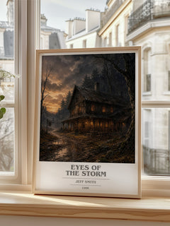 Eyes of the Storm book cover poster colour and style options – Jeff Smith book art