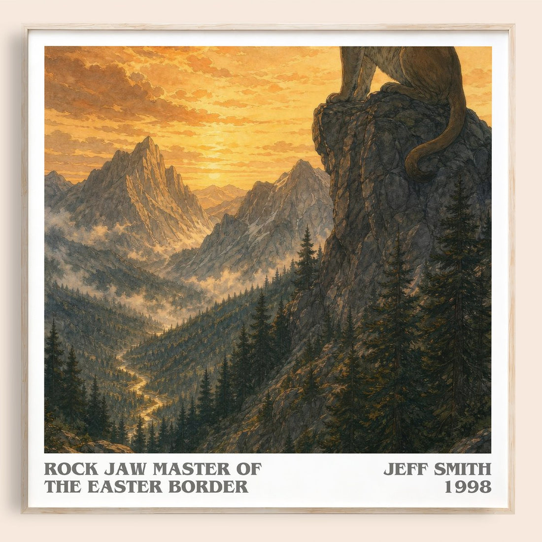 Rock Jaw Master of the Easter Border literary book poster by Jeff Smith – framed literary art print