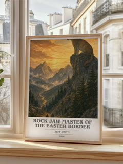 Rock Jaw Master of the Easter Border book cover poster colour and style options – Jeff Smith book art