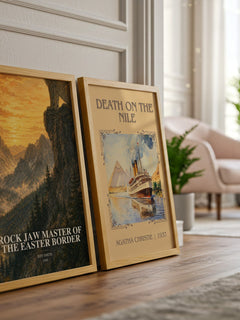 Rock Jaw Master of the Easter Border watercolour print framed by window – literary home decor