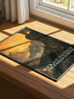 Rock Jaw Master of the Easter Border watercolour book poster framed on wall – fantasy wall art