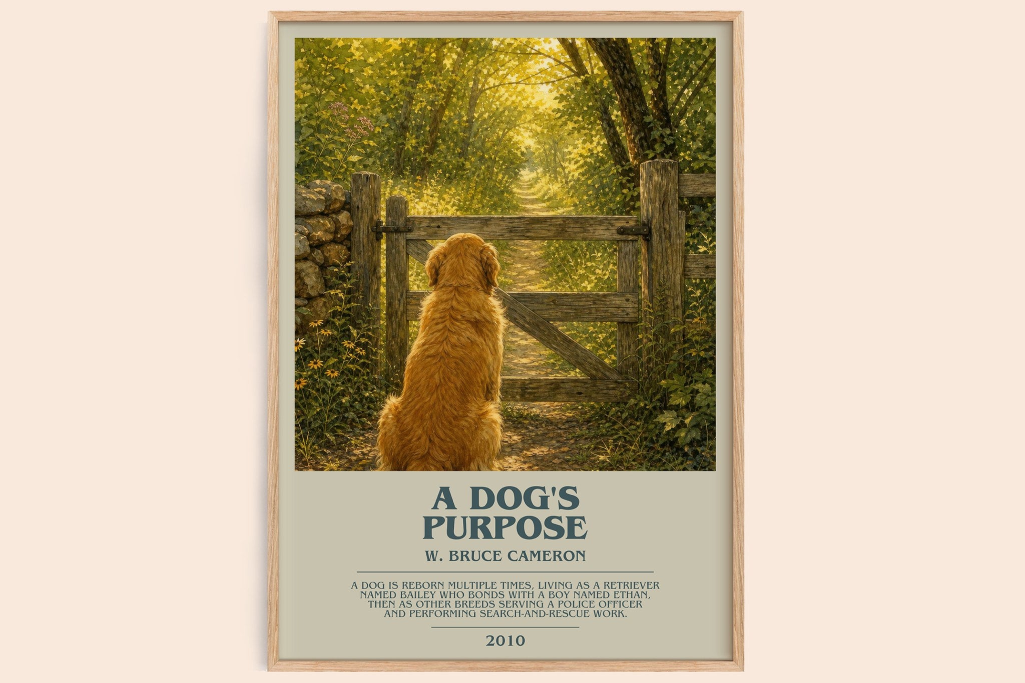 A Dog's Purpose Bookish Wall Art by W. Bruce Cameron