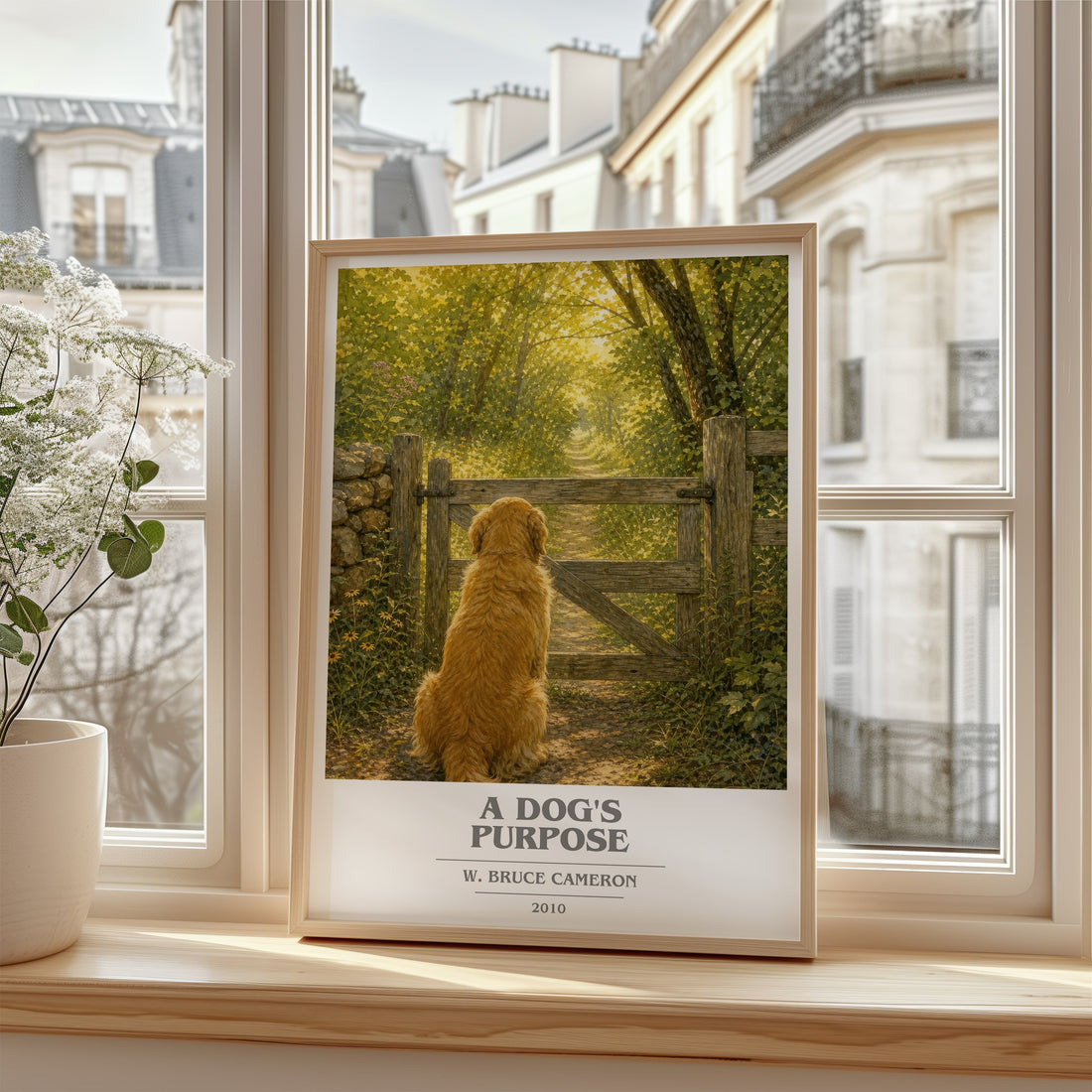 A Dog's Purpose book cover poster colour and style options – W. Bruce Cameron book art