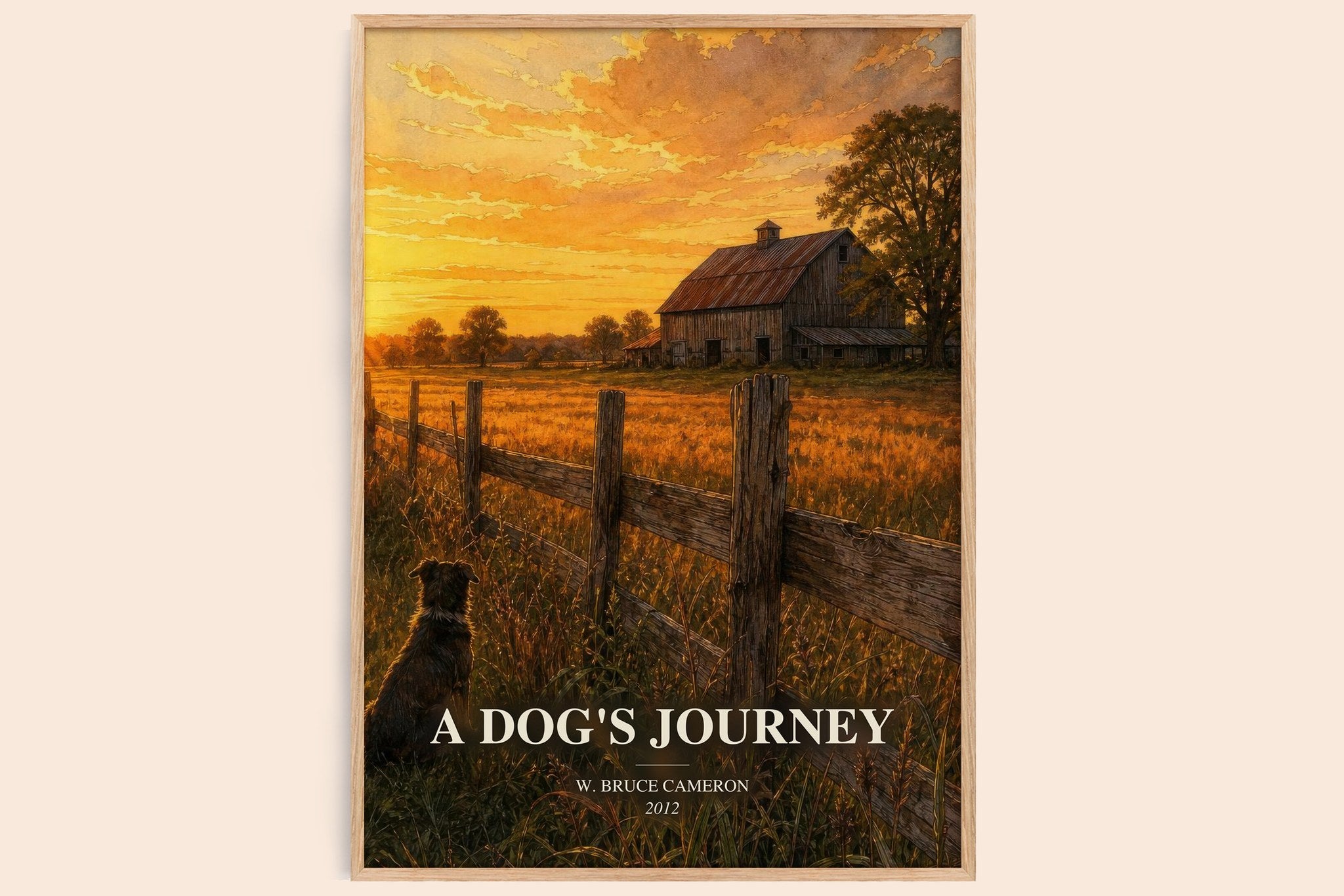 A dog's journey Book Watercolour Illustration by W. Bruce Cameron