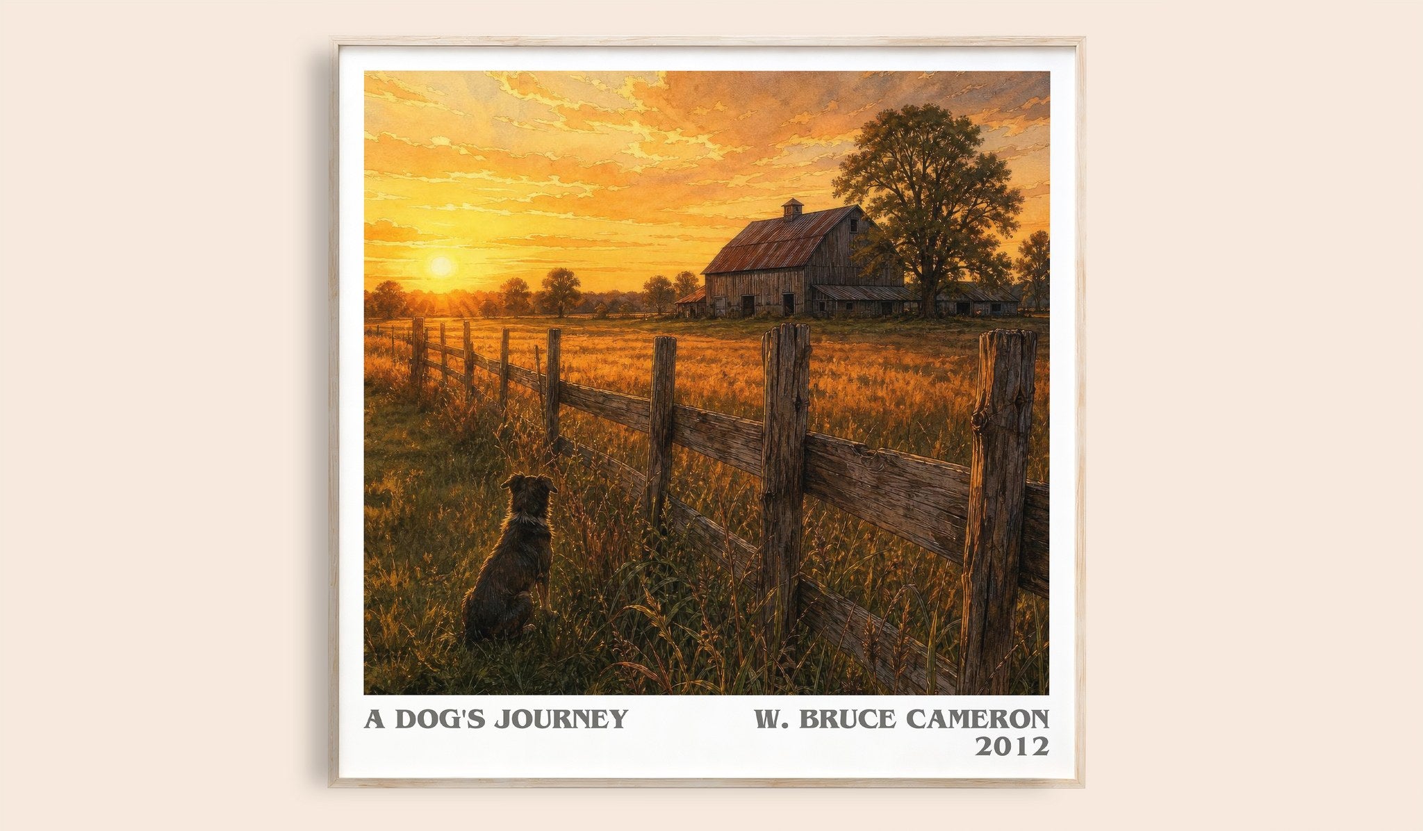 A dog's journey Literary Art Print by W. Bruce Cameron