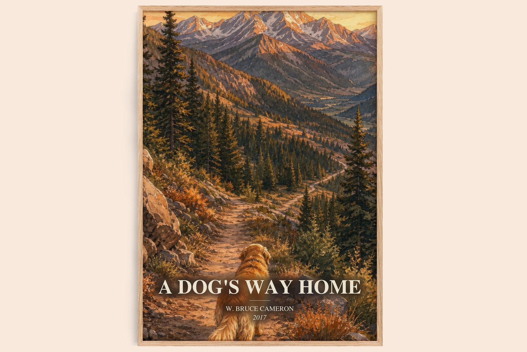 A Dog's Way Home Book Watercolour Illustration by W. Bruce Cameron