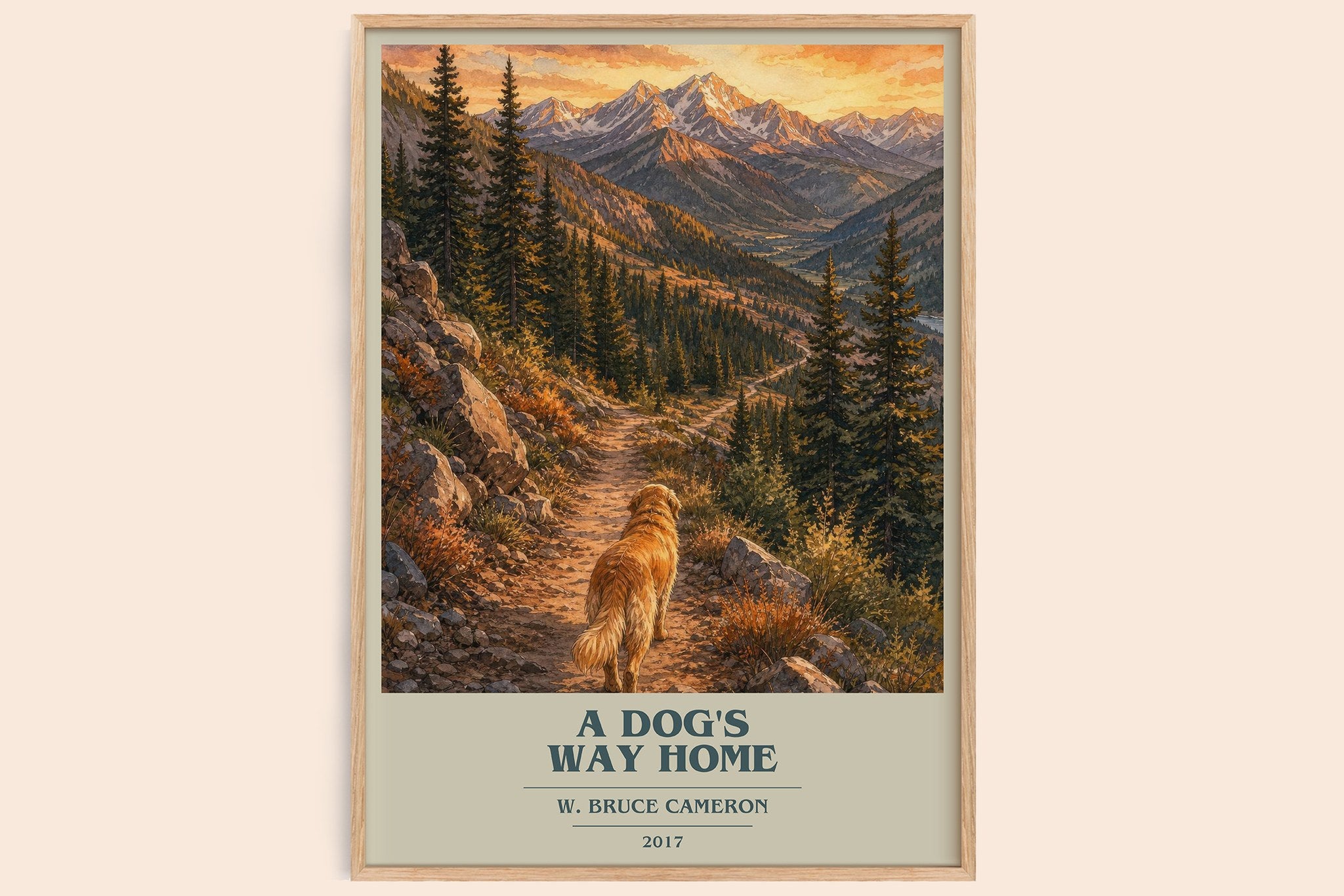 A Dog's Way Home Book Cover Poster by W. Bruce Cameron