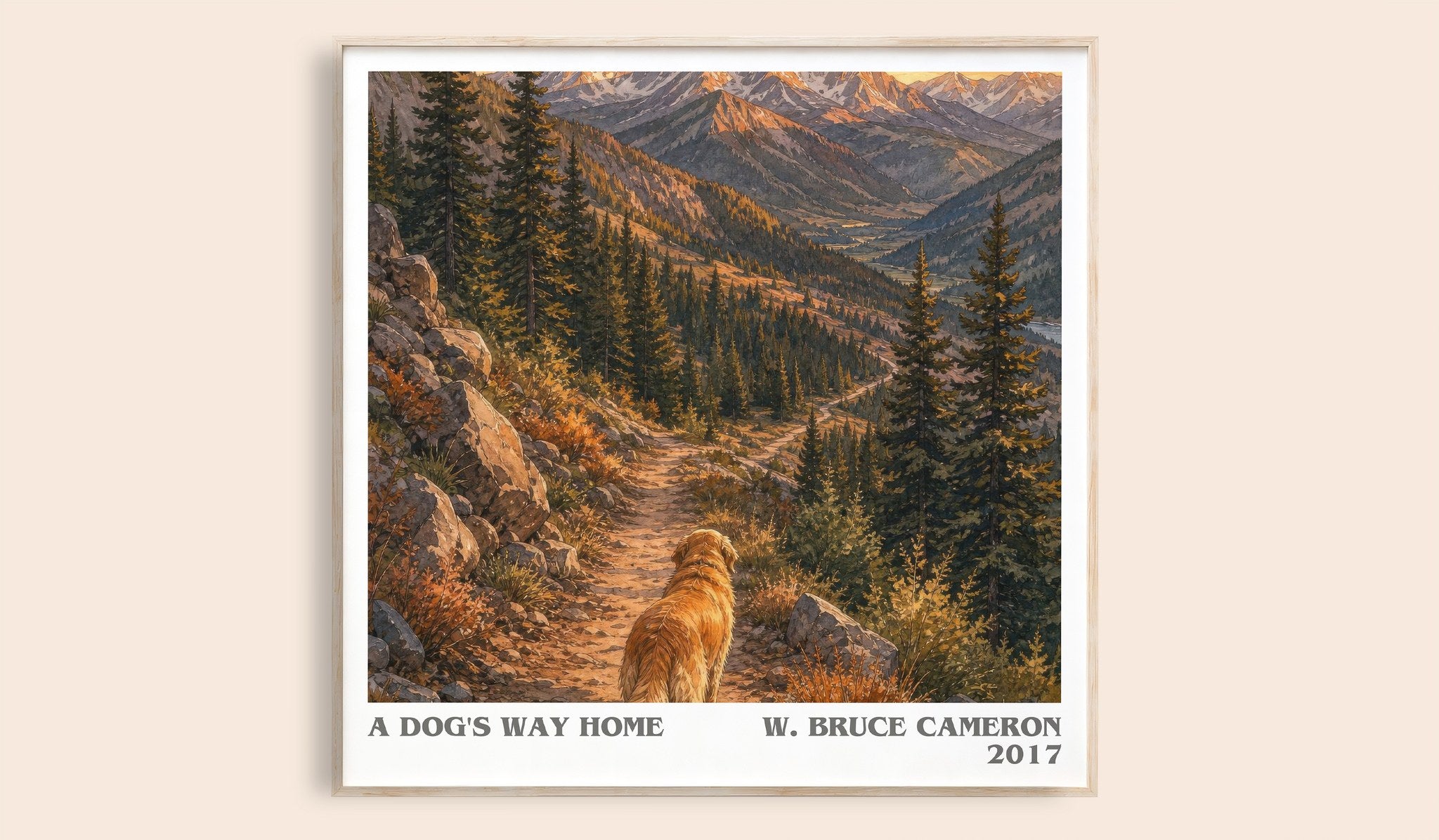 A Dog's Way Home Literary Art Print by W. Bruce Cameron